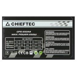 Chieftec 650W RTL [GPS-650A8] {ATX-12V V.2.3 PSU with 12 cm fan, Active PFC, fficiency >80% with power cord 230V only}