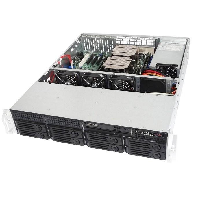 Ablecom ABM-CS-R25-31P 2U rackmount, 8+1 trays, 550W CRPS PSU(1+1) /  21" depth chassis / Supports ATX, Micro-ATX and Mini-ITX motherboards