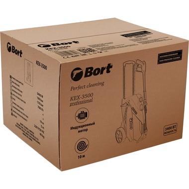 Bort KEX-3500 Мойка высокого давления [91278166] { 3400 Вт, максимальное давление 190 бар, рабочее давление 170 бар, 11 л/мин, 10,5 кг, набор аксессуаров 6 шт }