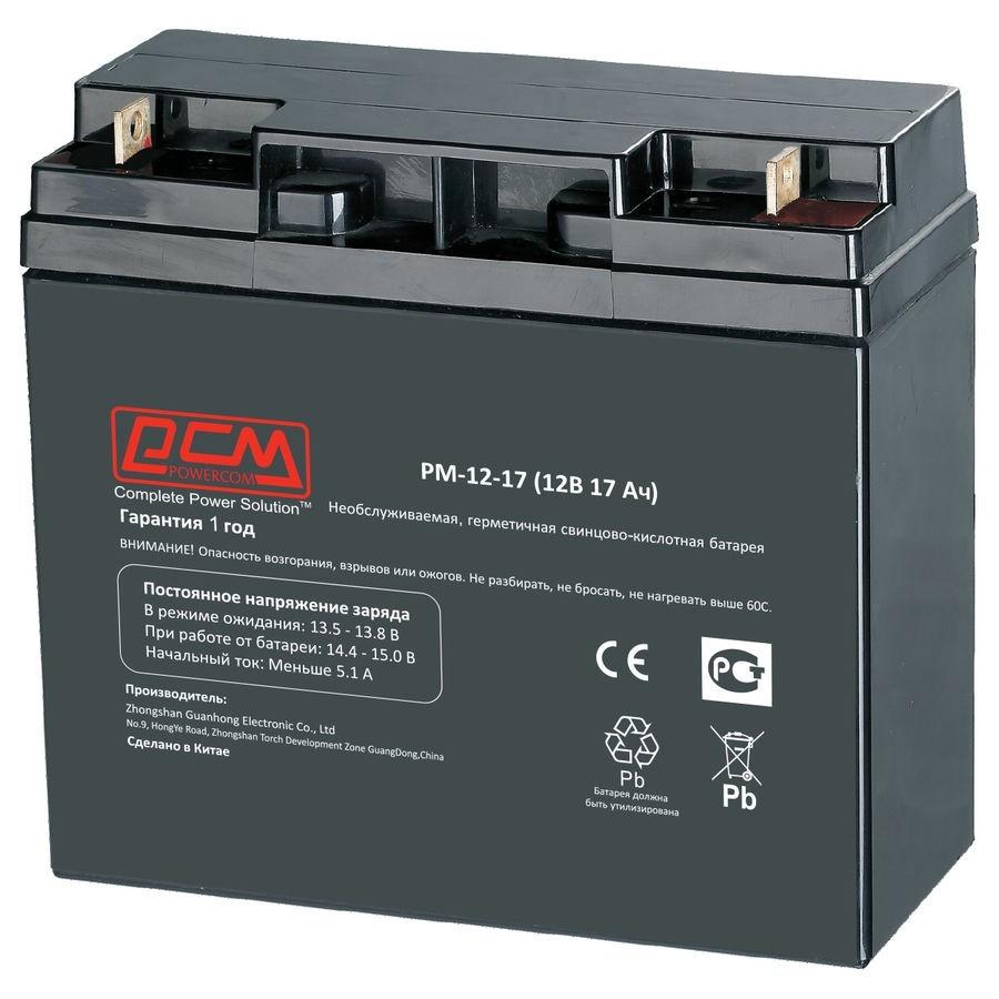 Powercom Аккумуляторная батарея PM-12-17 12В/17Ач