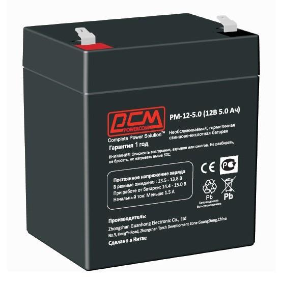 Powercom Аккумуляторная батарея PM-12-5.0 12В/5Ач